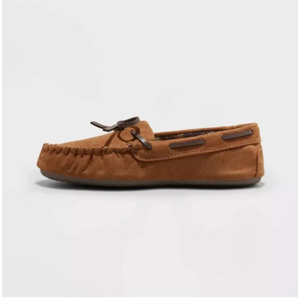 Boys' Lionel Moccasin Slippers Chestnut- Cat & Jack™